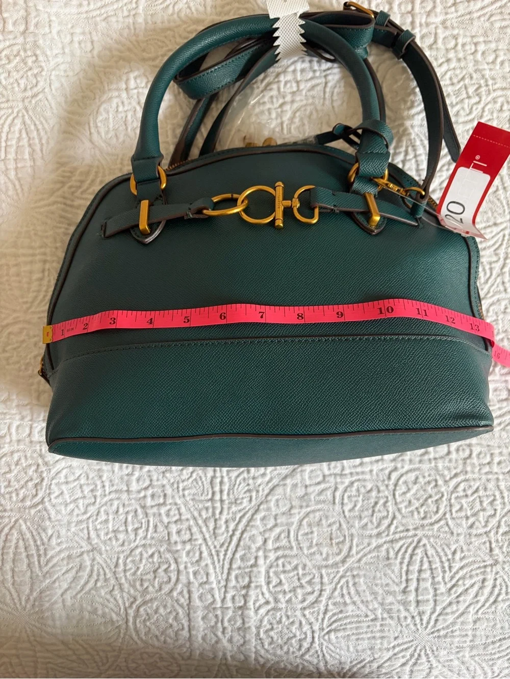 NWT The Rosetti Ava Dome Satchel in Dark Teal with Gold Hardware